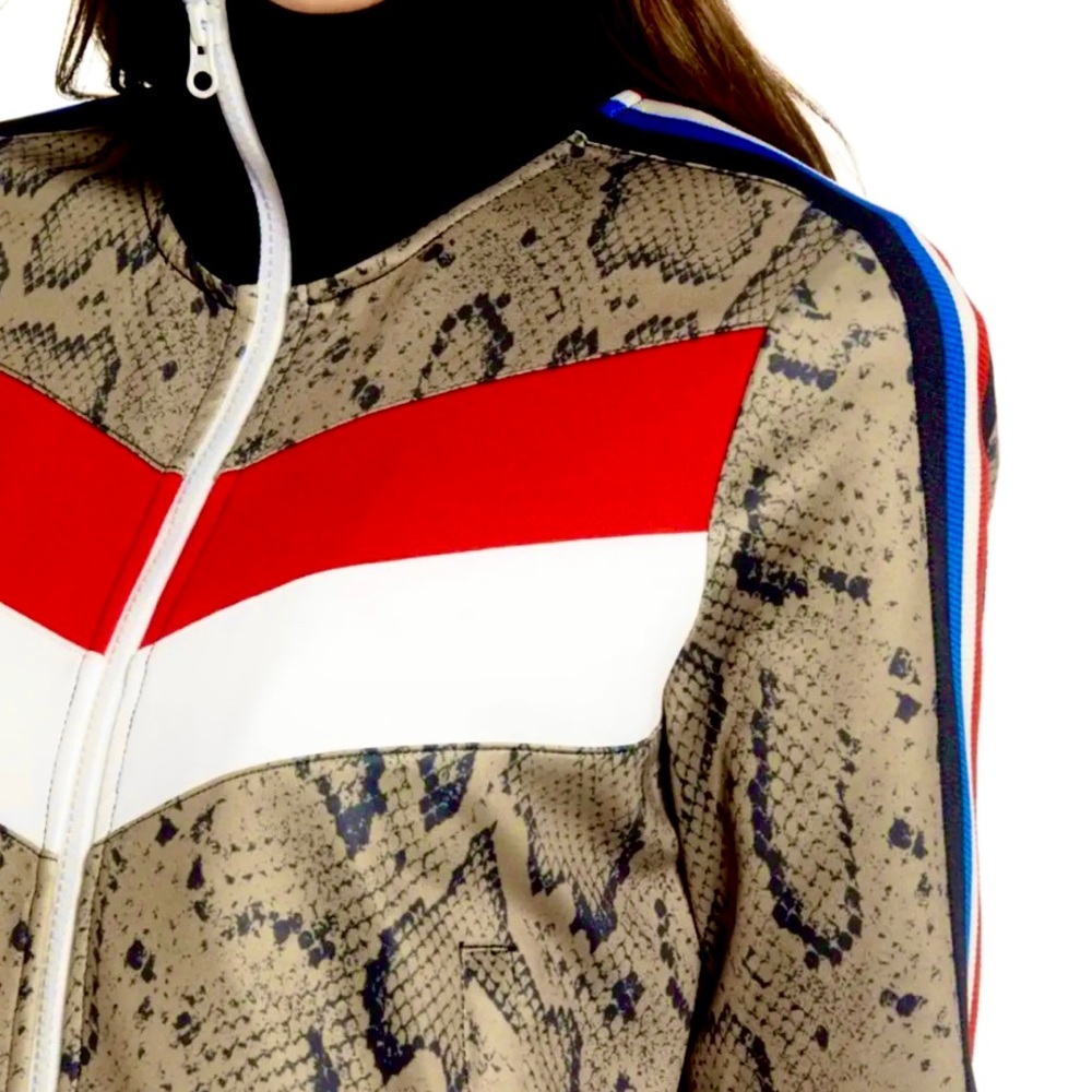 PAM & GELA - color lock snake print track-Jacket